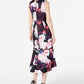 Calvin Klein Women's Sleeveless Tea Length Hi Lo Dress Purple Size 4