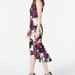 Calvin Klein Women's Sleeveless Tea Length Hi Lo Dress Purple Size 4
