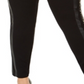 INC International Concepts Women's Plus Faux Leather Trim Moto Leggings Black Size 18 W