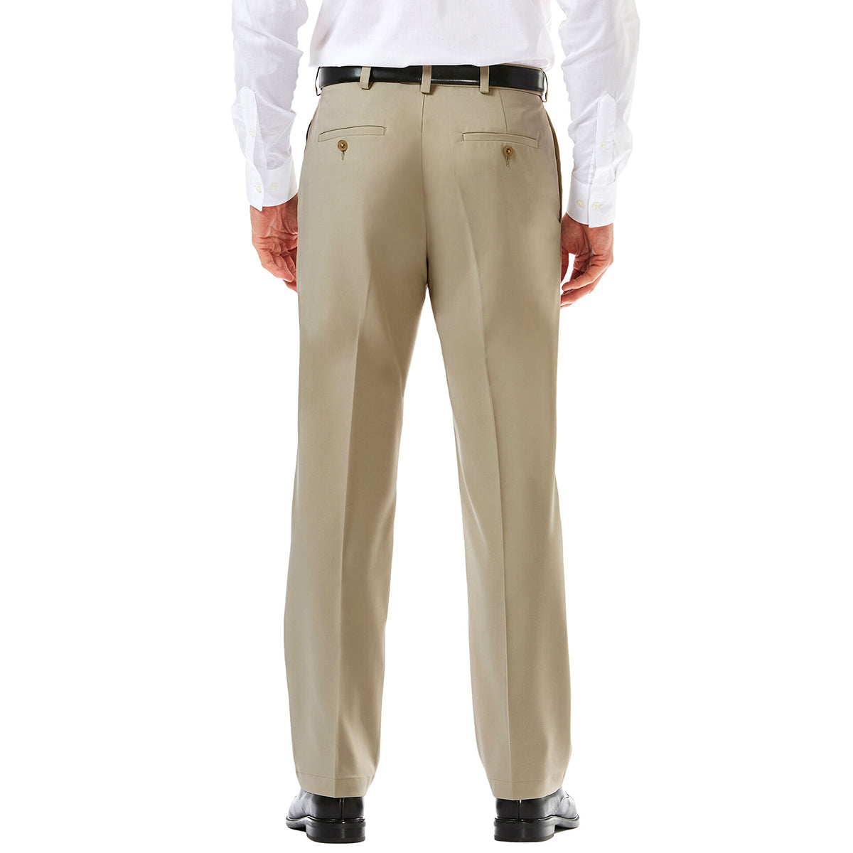 Haggar Men's Cool 18 Pro Flat Front Pants Yellow Size 38Wx32L