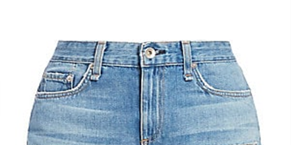 Rag & Bone Women's Juniors Dre Cutoff Shorts Denim Low Rise Blue  28