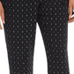 Aqua Women's Printed Tie Front Casual Pants Black Size S