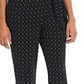 Aqua Women's Printed Tie Front Casual Pants Black Size S