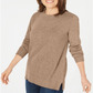 Karen Scott Women's Plush Front Seam Sweater Brown Size Small