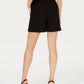 Bar III Women's Belted Solid Shorts Black Size 10