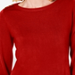 Karen Scott Women's Long Sleeve Crew Neck Blouse Red Size X-Small