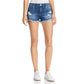 BLANKNYC Women's Astor Distressed Cut Off Denim Shorts Blue Size 24