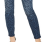 INC International Concepts Women's Leopard Print Skinny Jeans Blue Size 4
