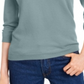 Maison Jules Women's Blue Heather Long Sleeve Collared Top Juniors Size 2XL