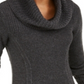 Style & Co Women's Petite Cowlneck Tunic Sweater Black Heather Gray Size Petite Large