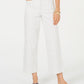 Charter Club Women's Striped Tummy Control Wide Leg Jeans White Size 16