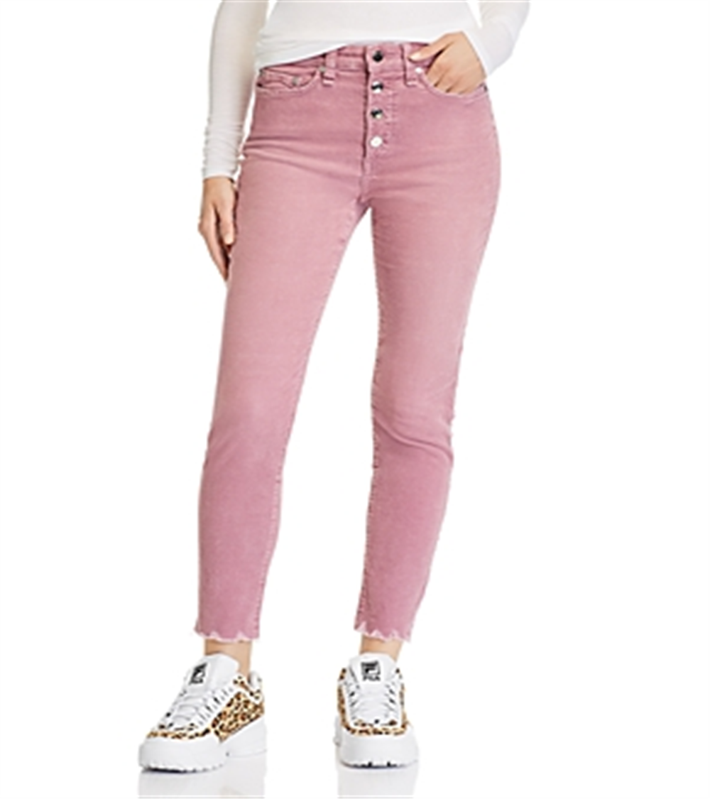 Rag & Bone Women's Nina Corduroy High Rise Skinny Leg Jeans Pink Size 24
