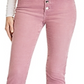 Rag & Bone Women's Nina Corduroy High Rise Skinny Leg Jeans Pink Size 24