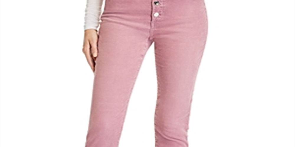 Rag & Bone Women's Nina Corduroy High Rise Skinny Leg Jeans Pink Size 24