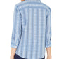 Karen Scott Women's Cotton Printed Shirt Blue Size Small