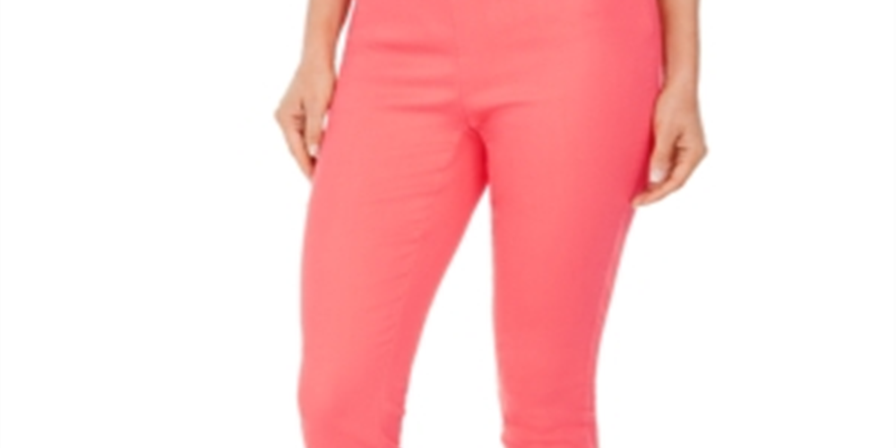 Charter Club Women's Chelsea Stretch Twill Cropped Pants Red Size 8 Petite
