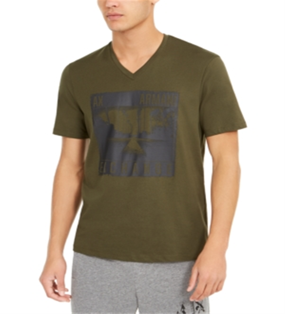 AX Armani Exchange Men's Photo Graphic T-Shirt Green Size Large