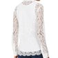 Charter Club Women's Lace Button up Shirt White Size Petite XL