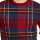 Club Room Men's Plaid Panel Merino Wool Blend Sweater Red Size Large