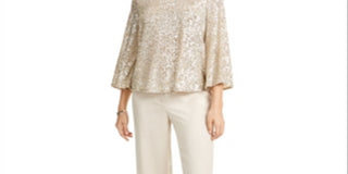 Alfani Petite Snake-Embossed Wide-Leg Pants  - Coca Butter Brown Size 0 P