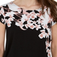 Alfani Women's Printed Round Hem T-Shirt Black Size Petite Small