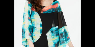 Alfani Petite Abstract-Print Top White Size Petite Small