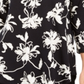 Jm Collection Printed Scoop-Neck Top Blossom Black Size XS