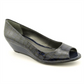 Alfani Women's Cammi Peep Toe Wedges Heels Shoes Blue Size 6.5