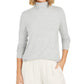 Charter Club Women's Heathered Turtleneck Gray Size Petite Small
