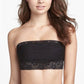 Free People Women's Lace Everyday Bandeau Bralette Black Size Small