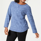 Karen Scott Petite Marled Sweatshirt - Intrepid Blue Size Petite S