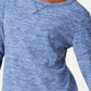 Karen Scott Petite Marled Sweatshirt - Intrepid Blue Size Petite S