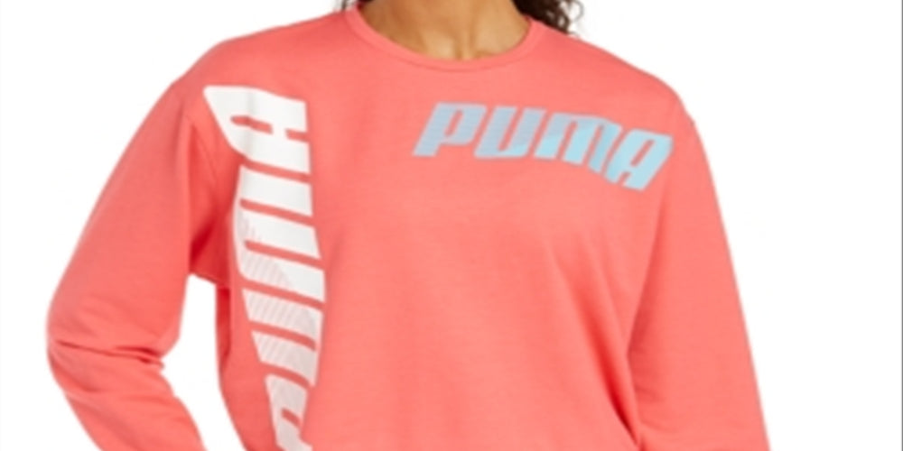 Puma Women's Modern Sport Crew Sweatshirt Orange Size M