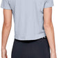 Under Armour Women's Printed-logo Cropped T-shirt Grey Size XL
