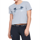 Under Armour Women's Printed-logo Cropped T-shirt Grey Size XL