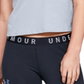 Under Armour Women's Printed-logo Cropped T-shirt Grey Size XL