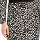 Michael Kors Women's Textured Cheetah Jacquard Pencil Skirt Black Size S