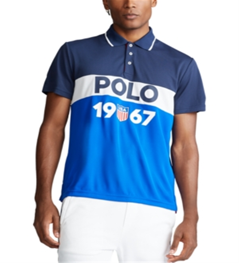 Polo Ralph Lauren Men's Classic Fit Performance Pique Polo Blue Size XL