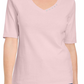 Karen Scott Women's Button Detail V Neck Top Pink Size Petite XL