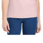 Karen Scott Women's Button Detail V Neck Top Pink Size Petite XL
