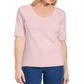 Karen Scott Women's Button Detail V Neck Top Pink Size Petite XL