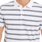 Calvin Klein Men's Liquid Cotton Slim-Fit Stripe Polo Shirt - White Size XS