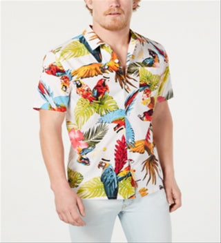 Levi's Men's  Alfred Poplin Short Sleeve Woven Shirt  White Size XL