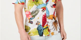 Levi's Men's  Alfred Poplin Short Sleeve Woven Shirt  White Size XL