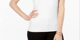 Alfani Women's Petite Scoop-Neck Basic Tank White Size Petite XL