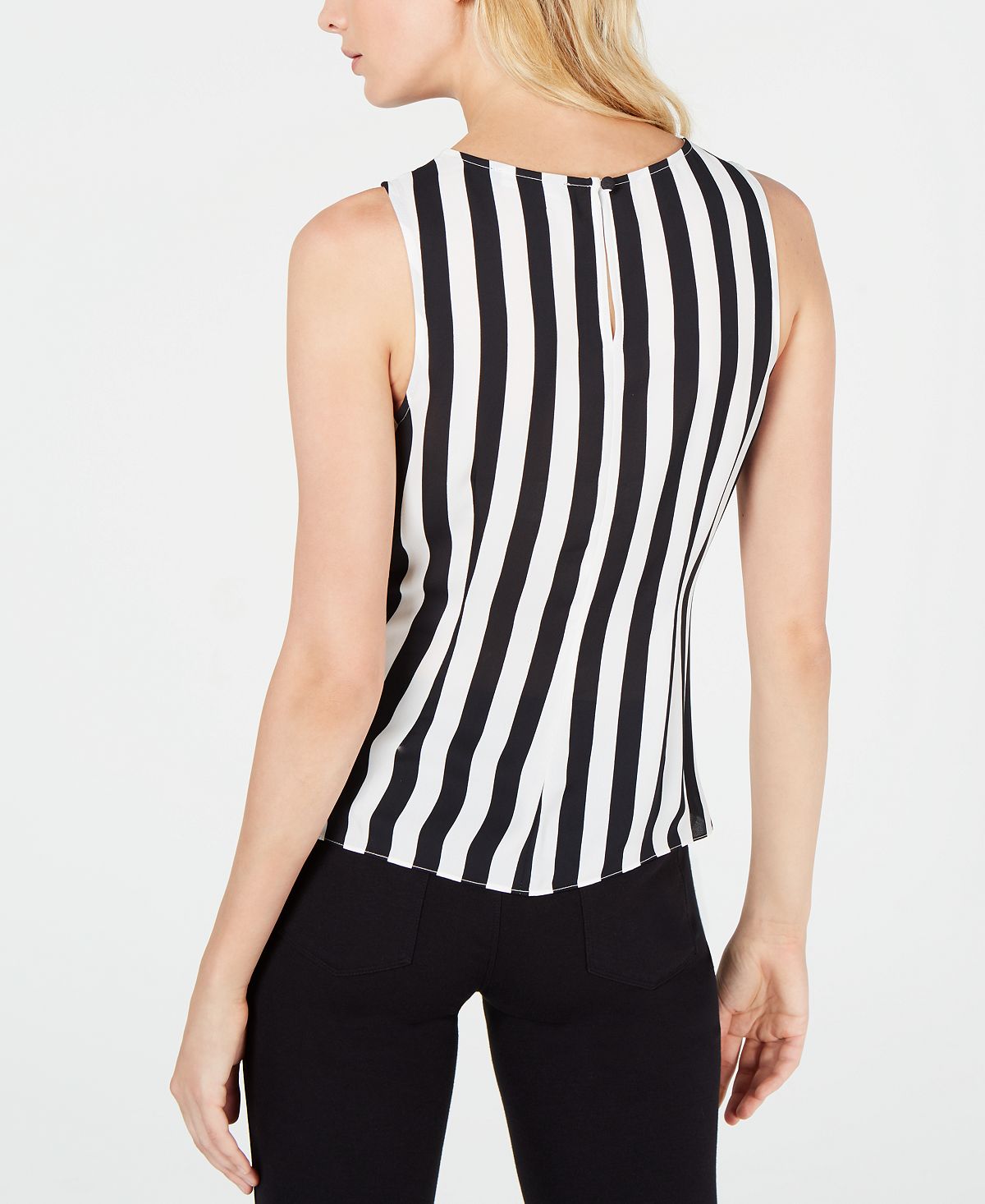 INC International Concepts Women's  Twist-Front Top Stripe Size  S