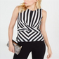 INC International Concepts Women's  Twist-Front Top Stripe Size  S
