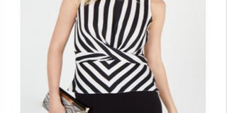 INC International Concepts Women's  Twist-Front Top Stripe Size  S