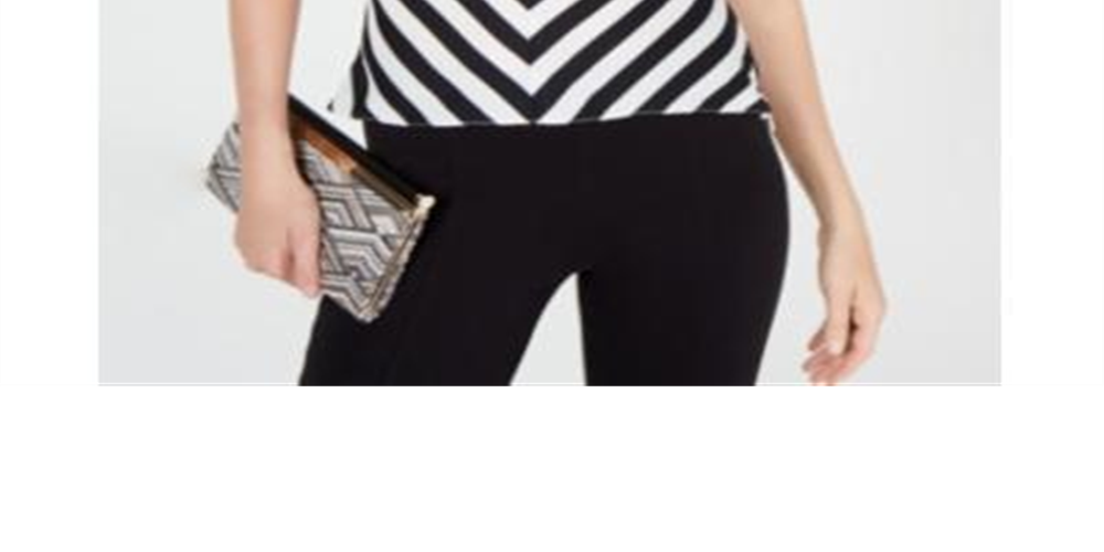 INC International Concepts Women's  Twist-Front Top Stripe Size  S