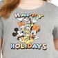 Modern Lux Trendy Plus Size Happy Disney Crew Graphic T-Shirt Grey Size 2X